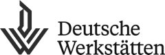 KI generiert: Das Bild zeigt das Logo der Deutschen Werkstätten, das aus einem stilisierten Symbol und dem Text "Deutsche Werkstätten" besteht. Das Symbol besteht aus geometrischen Formen, die zusammen ein abstraktes Design bilden.